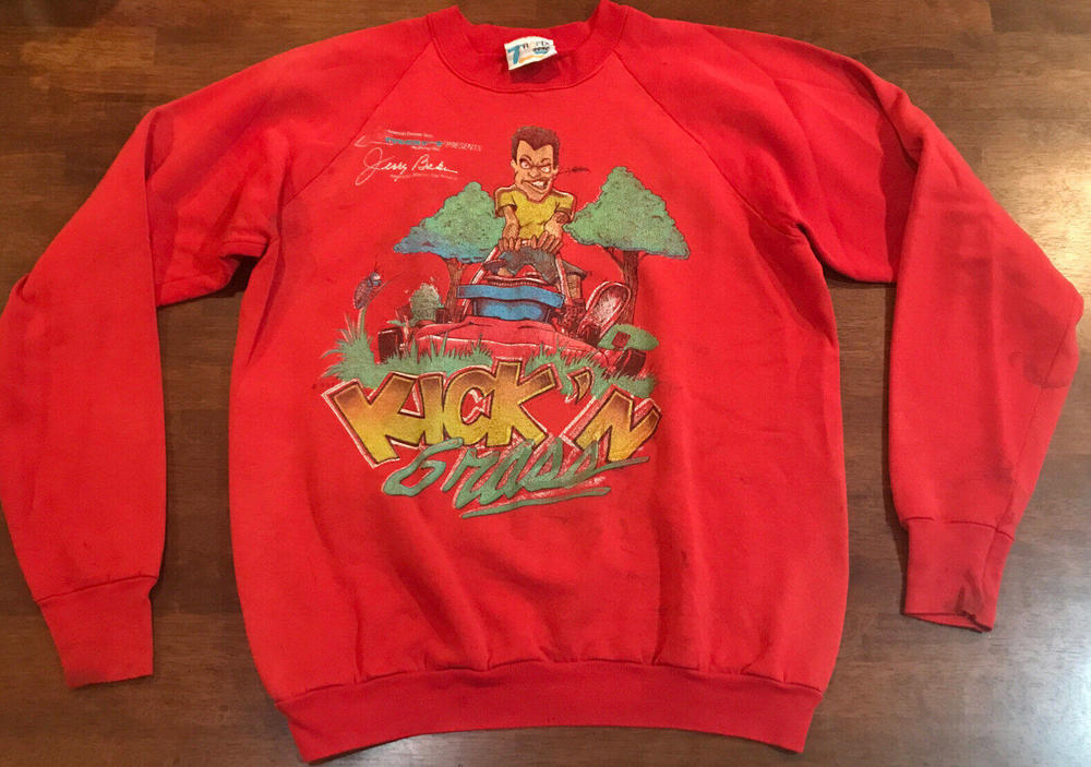Tropix Zone Mens Graphic Sweatshirt Red Vintage Sweatshirt Jerry Baker K-Mart XL